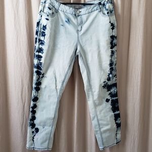 Almost famous ink pattern skinny jeans
